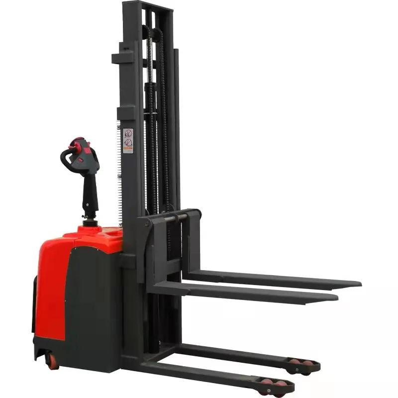 Stand Up Driving Electric Pallet Stacker Forklift for Factory Warehouse Use Professional Material Handling Lift Truck Pro