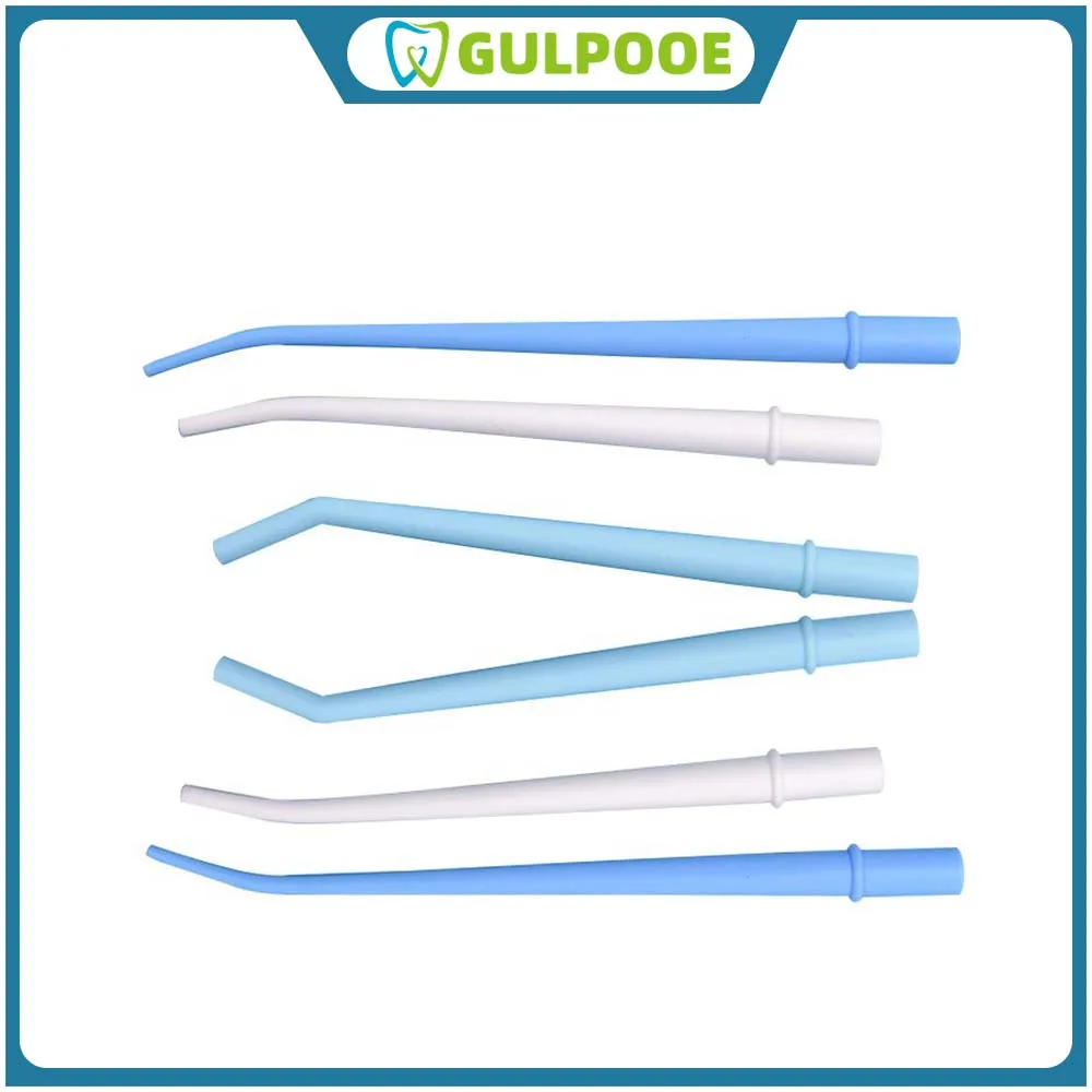 

GULPOOE 25Pcs/Bag Dentistry Suction Tube Disposable Elbow Saliva Ejector Surgical Aspirator Dentisty Tools Plastic Curved Tips