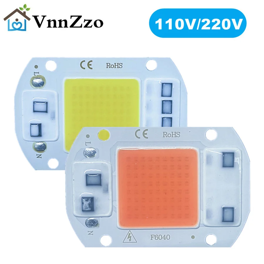 O diodo emissor de luz cresce o espectro completo ac 220v/110v 20w 30w 50w nenhum motorista da necessidade para a plântula da flor do crescimento cresce a iluminação da planta