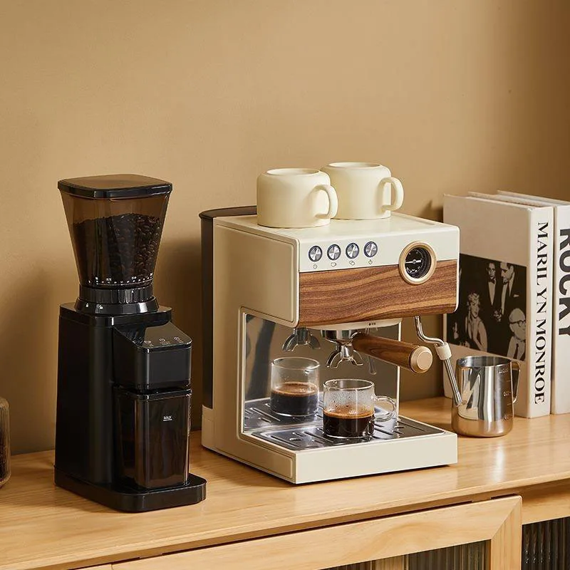 Bedeutende Kaffee maschine Haushalt kleine halbautomat ische Mahlung Büro Kaffee maschine manuelle Milch brüh kaffee extraktion