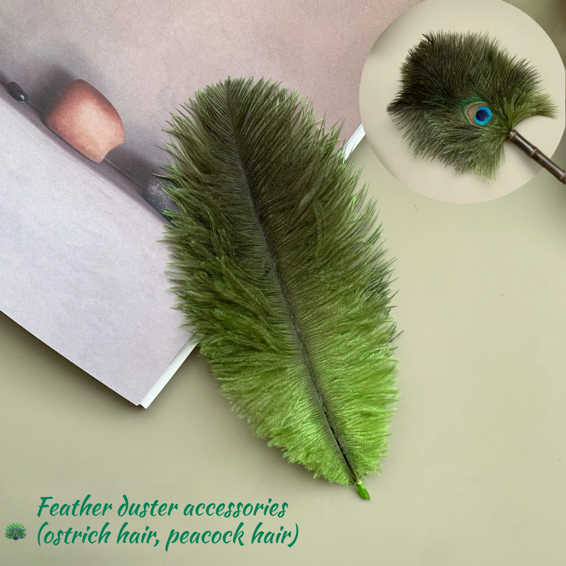 

Пятно зеленое страусиное павлинье перо пыль тряпка аксессуары сценическое представление одежда с перьями DIY ювелирные украшения