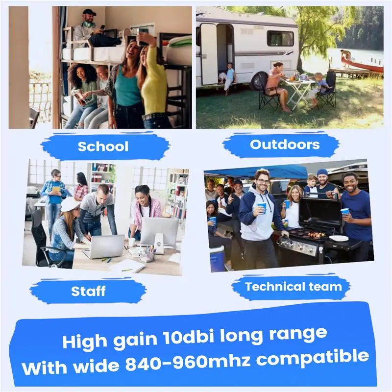 AC57-RFID Reader/Writer Antenna 868/915 Mhz 10DB Circularly Polarized Identification Antenna Lora Flat Panel Antenna N Female