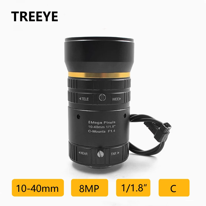 

HD 8Megalpixel 10-40MM Lens 1/1.8" 8MP Varifocal C FA CCTV Lens Manual Zoom Auto Iris Video Surveillance Camera Industrial Lens