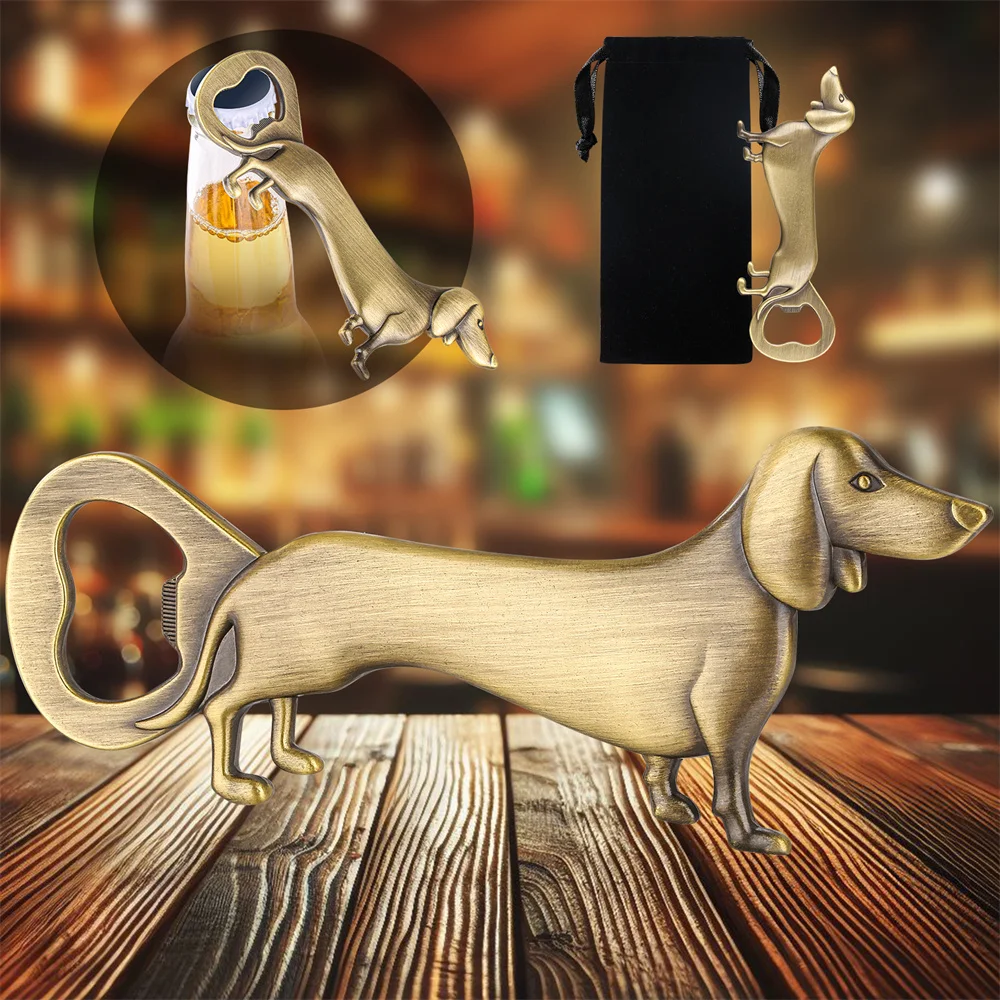 Sausage Dog Shaped Bottle Opener Beer Gifts for Men Women Dachshund Dog Lovers Bar Accessory Gadgets Beer Drink Bottle Openers