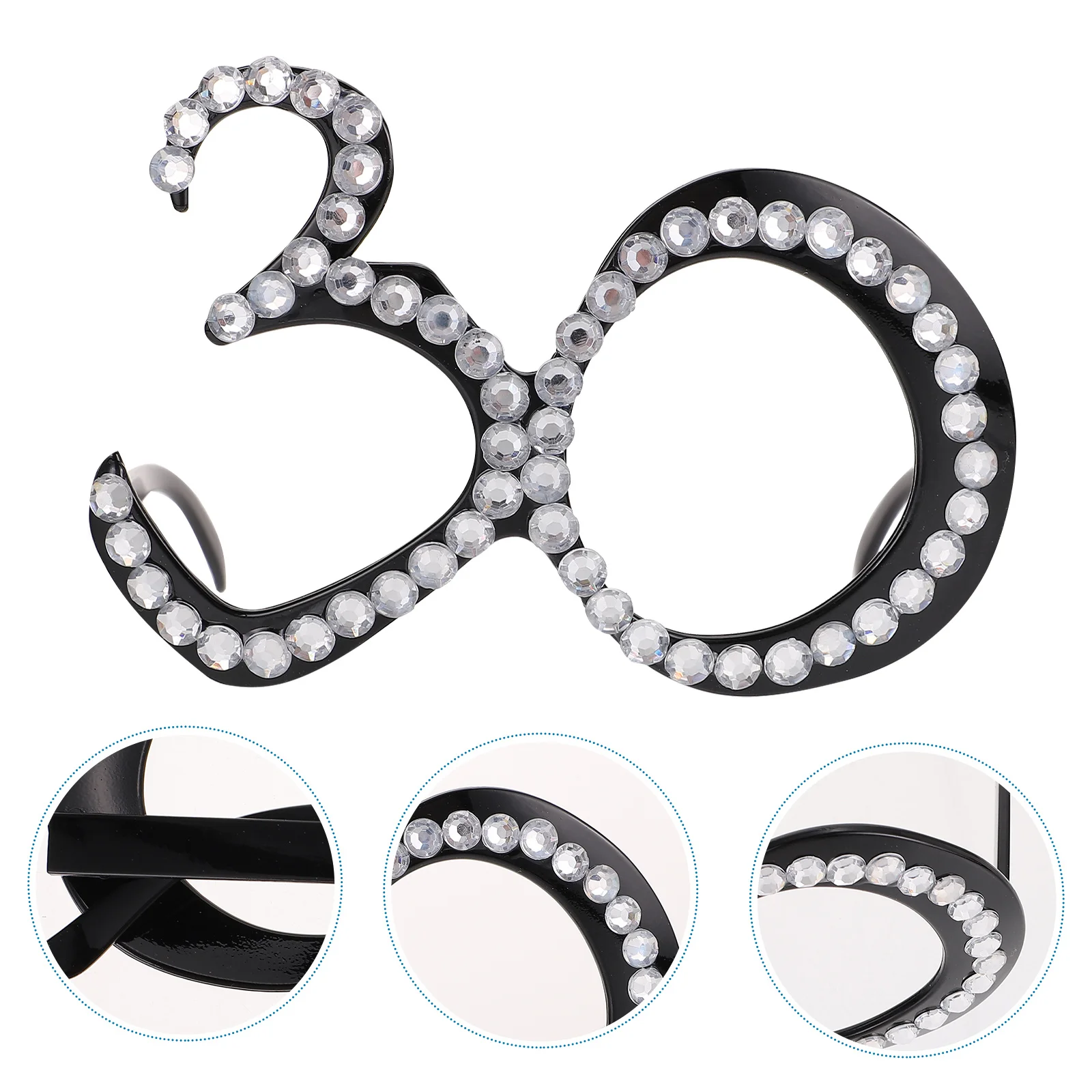 Gafas con números de cumpleaños, Material de Pc, divertidas gafas de sol con números de cristal para fiesta, cumpleaños, Carnaval, accesorios de rendimiento