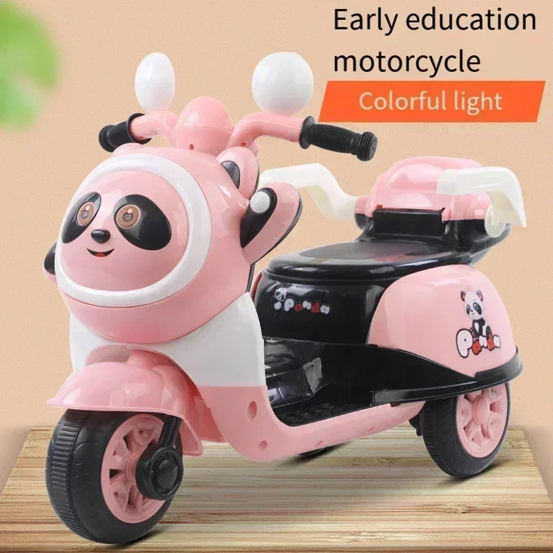 Children's Electric Motorcycle Outdoor Tricycle Motorcycle Boys and Girls Ride Toy Car Sit People Rechargeable Baby Battery Car