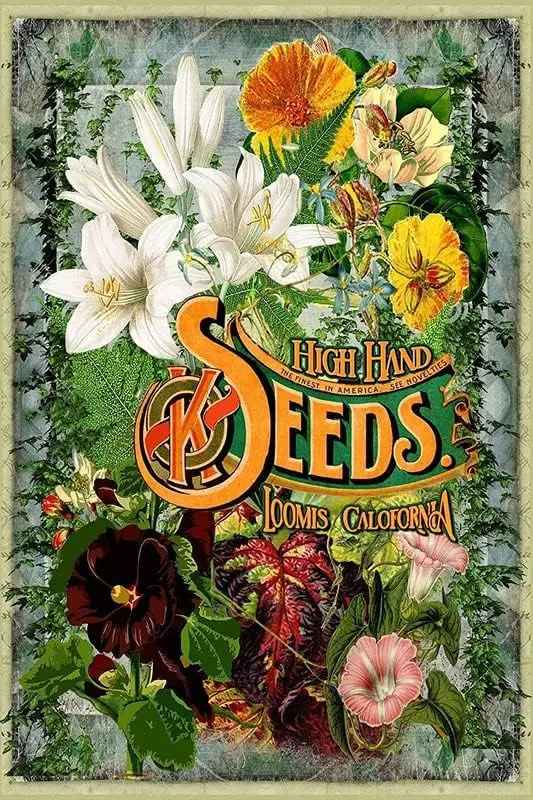 Vintage Nursery Seeds Vintage Seed Packet Metal Sign Bar Sign Country Farm Kitchen Wall Home Garden Decor Art Signs Garden Decor
