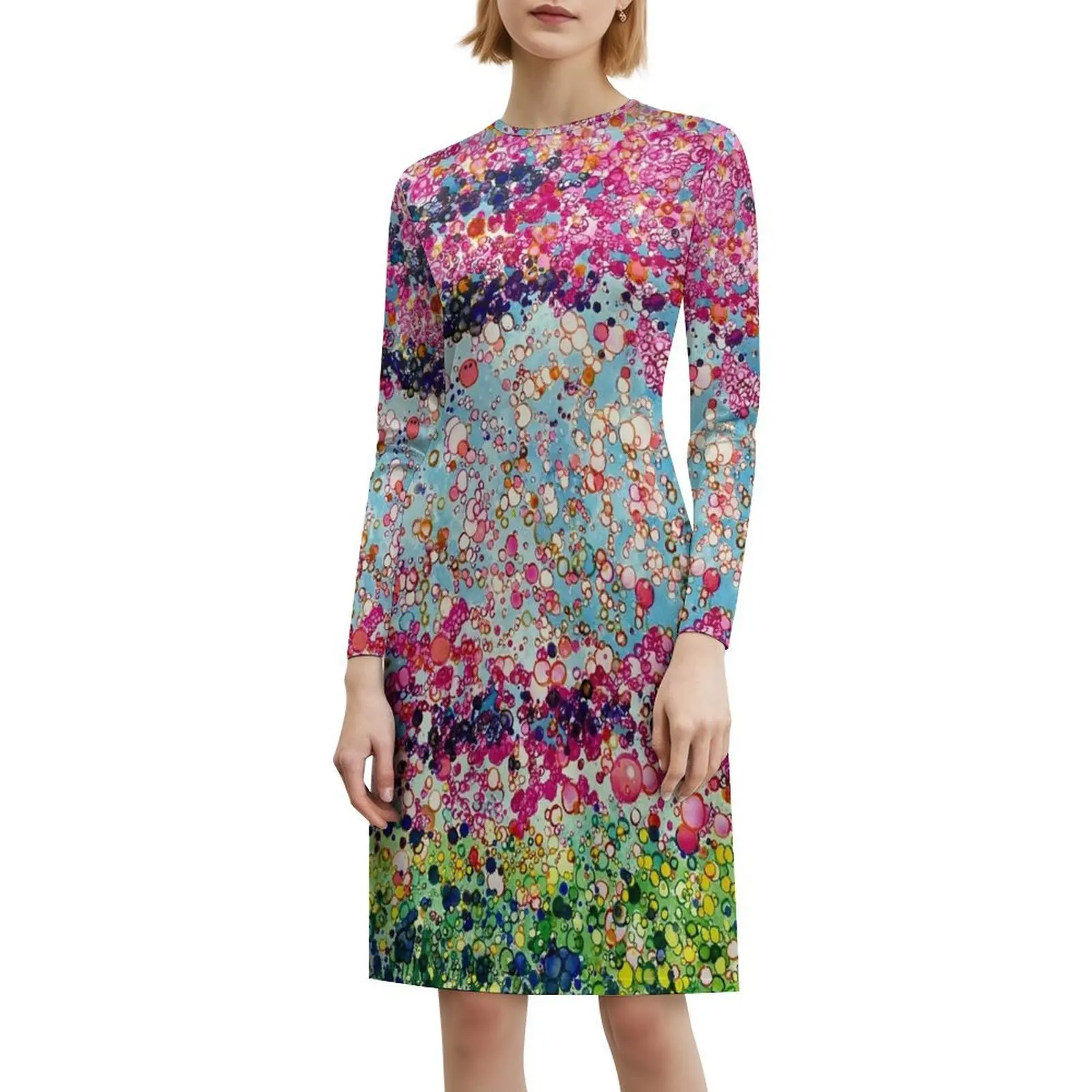 فستان بوهيمي عتيق من أزهار الكرز بأكمام منتفخة أو خيارات بدون أكمام للنساء ملابس نسائية #6