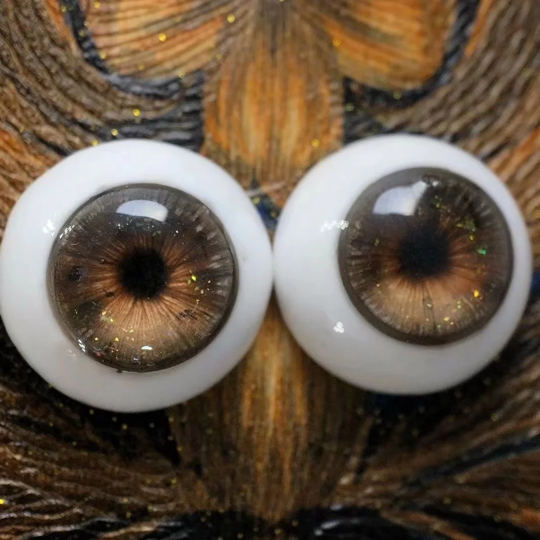 Sichere Augapfel 14 mm BJD Puppenaugen 1/3 echte Windpflastersaugen „fliegende Goldserie“-Augen