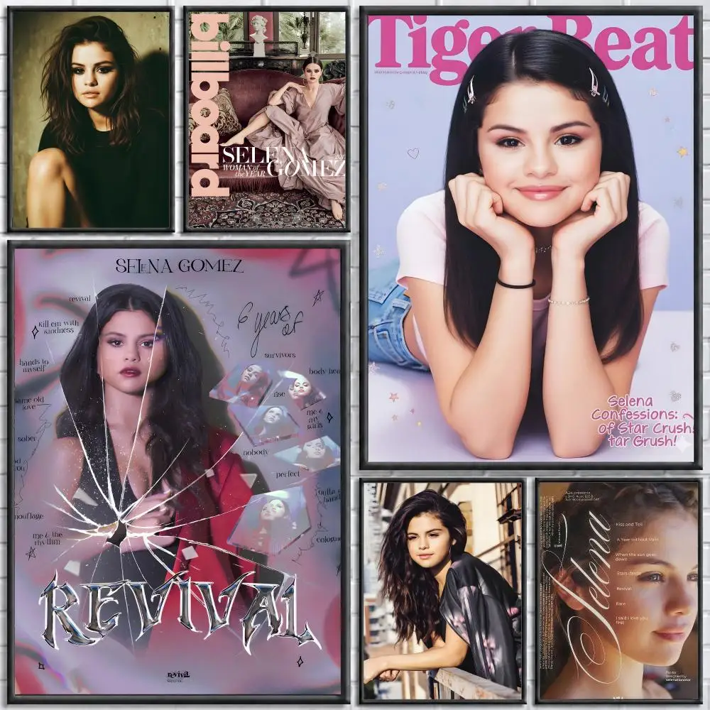 Singer Selena Gomez   Print Wall Art Pictures Canvas Painting Living Room Bedroom Home Decor Poster