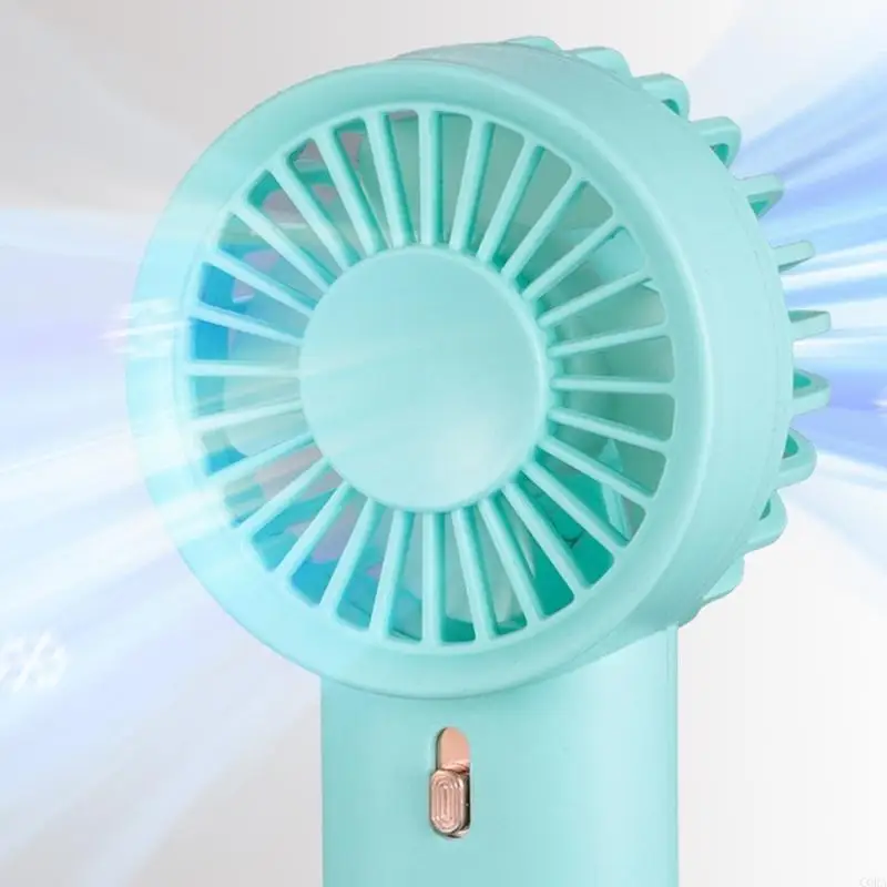 

CORA Miniature Desk Fan With Ergonomic Handle Portable Battery Powereds Cooling Tool