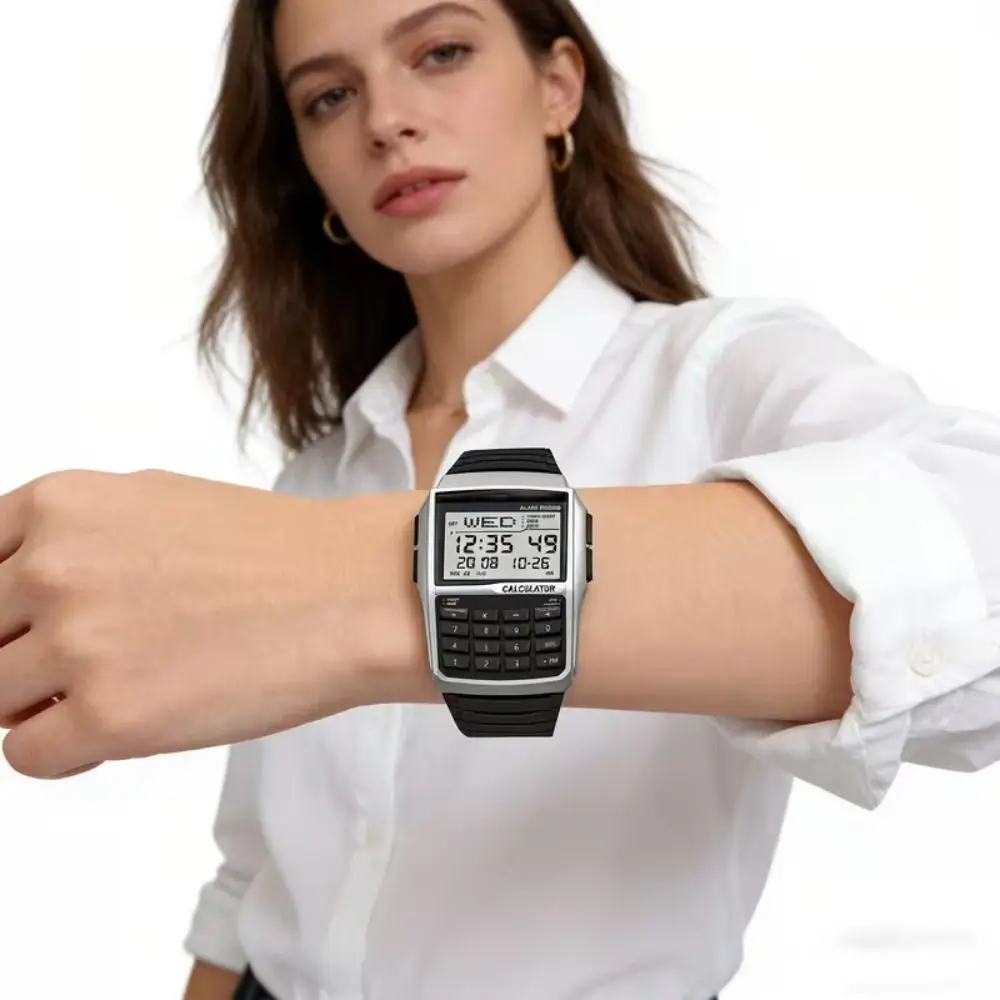 Multifunctional Computer Watch Waterproof Shock Resistant Electronic Watch Alarm Stopwatch Calculator Watch Christmas Gift