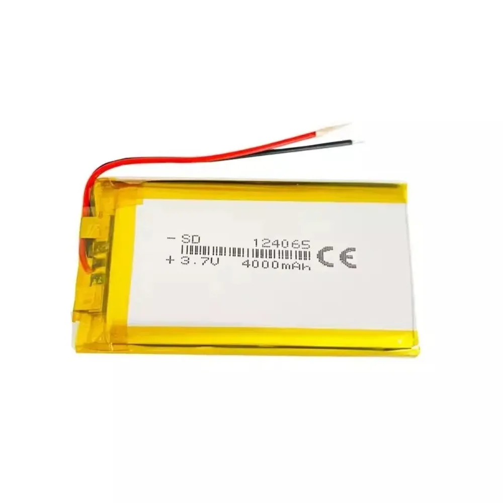 124065 Battery 4000mAh 3.7V Lithium Polymer Rechargeable Battery For Smart Door Lock Early Education Machine Audio Recorder