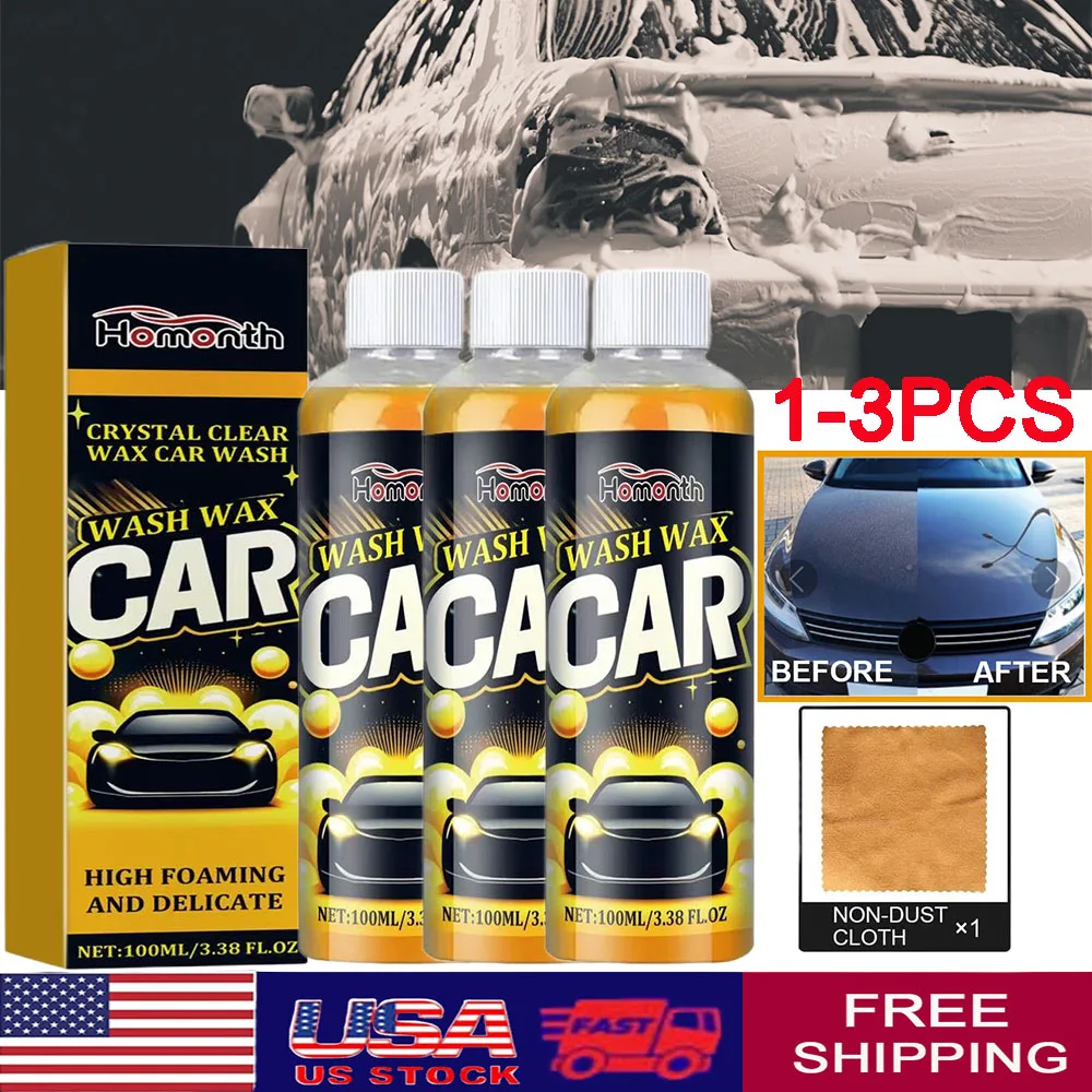 

1/2/3PCS Car High Concentration Foam Cleaner - Deep Cleaning To Remove Body Dirt car cleaner
