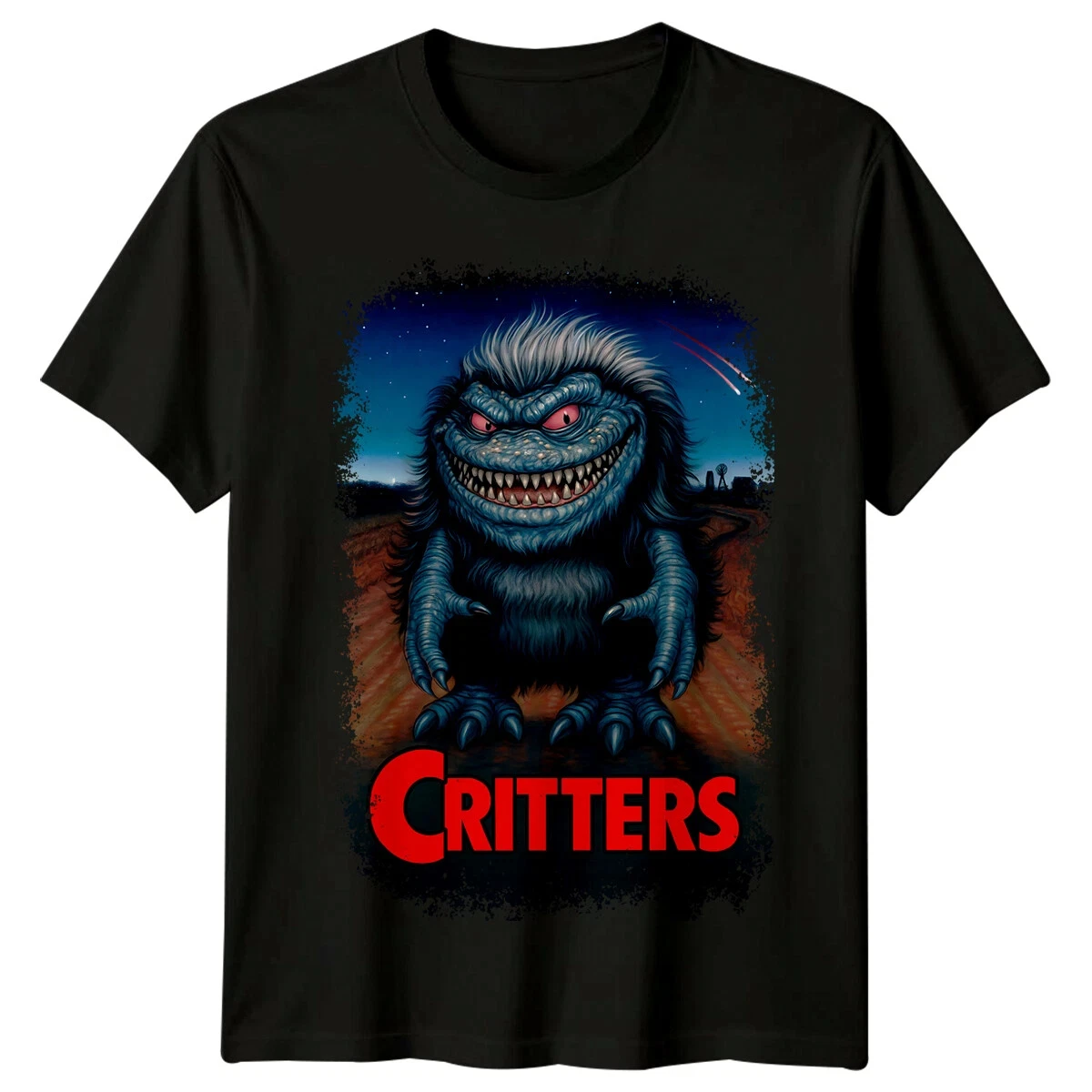 Camiseta retro, inspirada en el póster de la película de los años 80 "Alien Invaders" (1986) - Camiseta estampada de manga corta para fanáticos