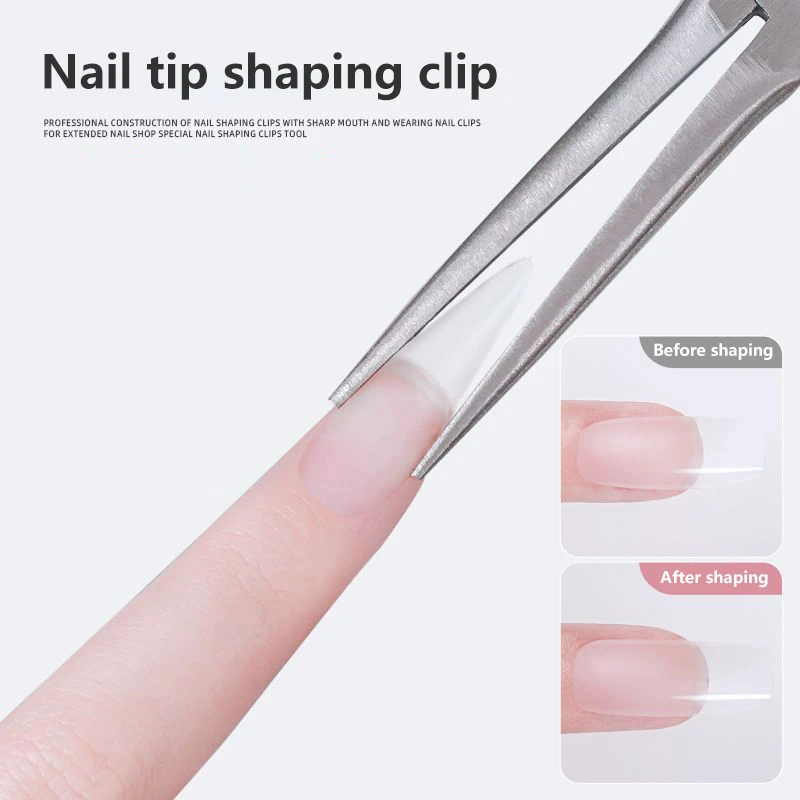 Nails Pincher Quick Building Extension Tips Clips Manicure Tools Nail Shaping Tweezers C Curve Pinching Tool UV Gel Mold