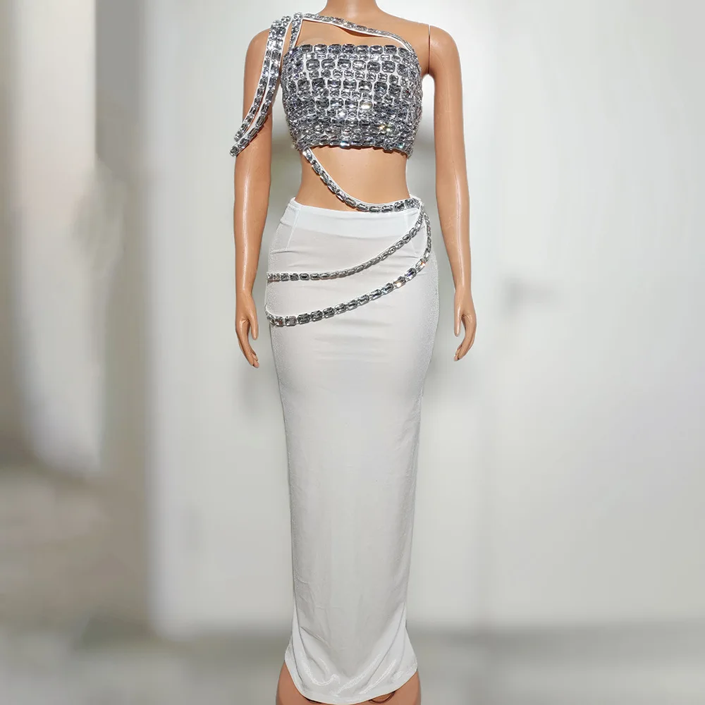 Crimson บรรยากาศเพชรชุดชุดราตรีวันเกิด PARTY จัดเลี้ยง PROM Modern Dance Show Star สีแดงพรมพรหมชุดหรูหรา