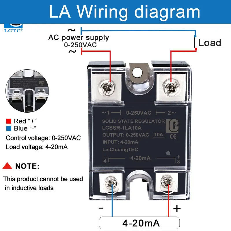 LCTC SSR 0-10V 4-20MA 0-5V Kontrol Katı Hal Voltaj Regülatörü Tek Fazlı 10A 25A 40A 50A 60A 80A 90A 100A 120A VD VF LA