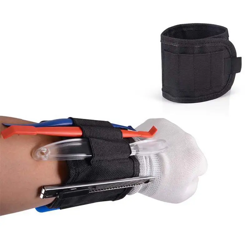 Magnetic Wristband For Holding Screws Nails Drilling Bits Wrist Tool Holder Belts With Strong Magnets