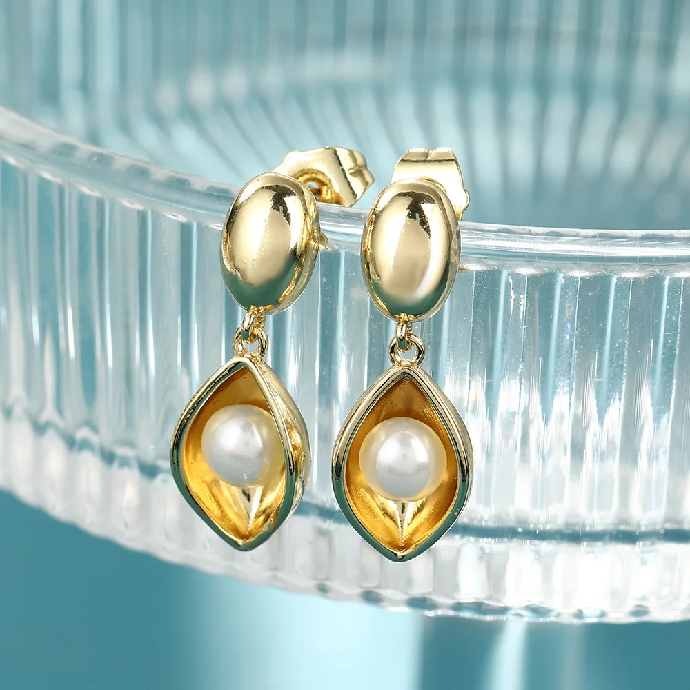 

2026 New Fashion Pearl Earrings For Women French Style High-End Drop & Stud Earrings Versatile Jewelry