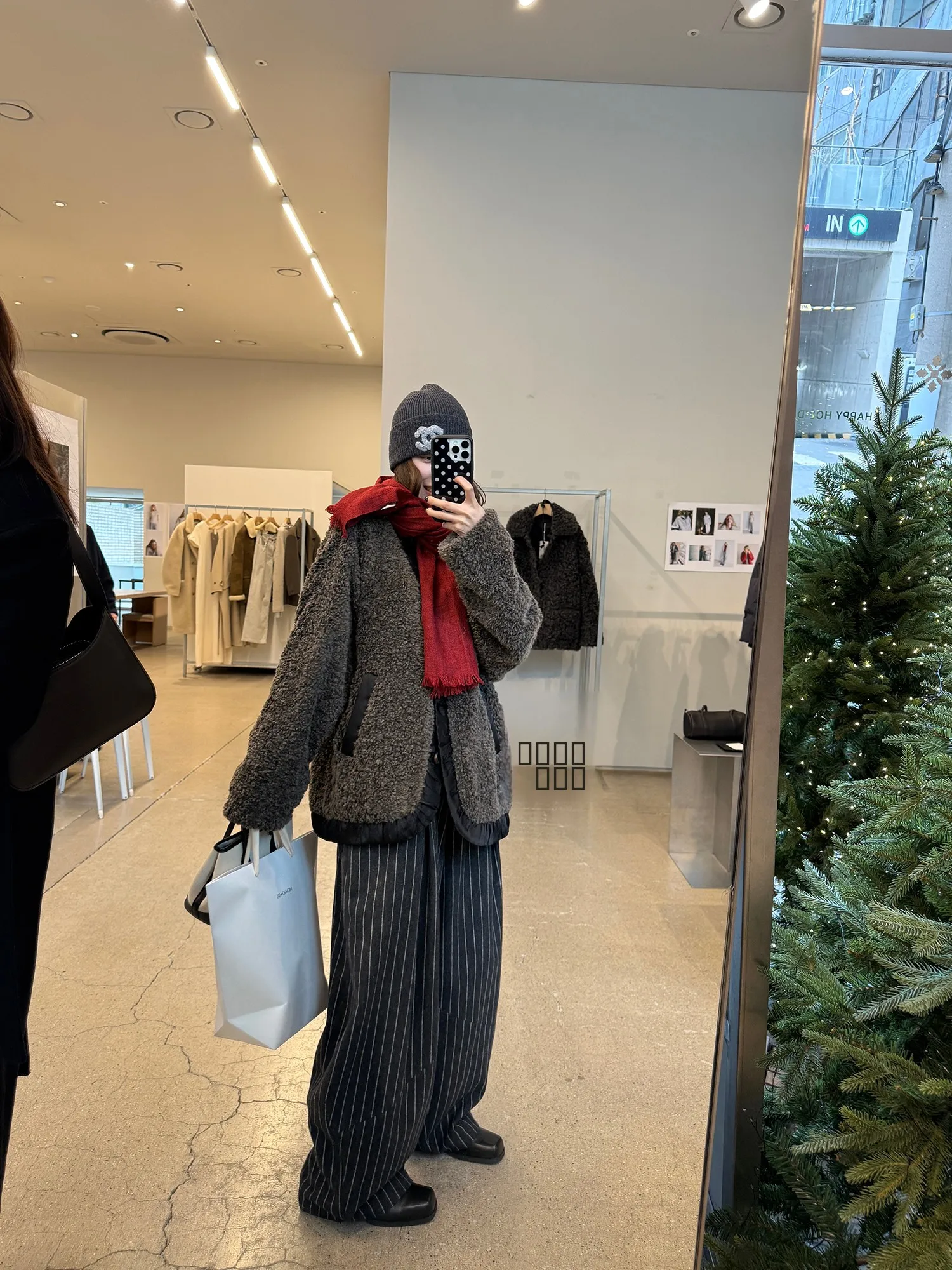 

LelyMooch Women's Plu Jaet Double Color Particle Fce Loose oulder Fall V-Ne Mid-Length Warmth Casual Sle Polyester