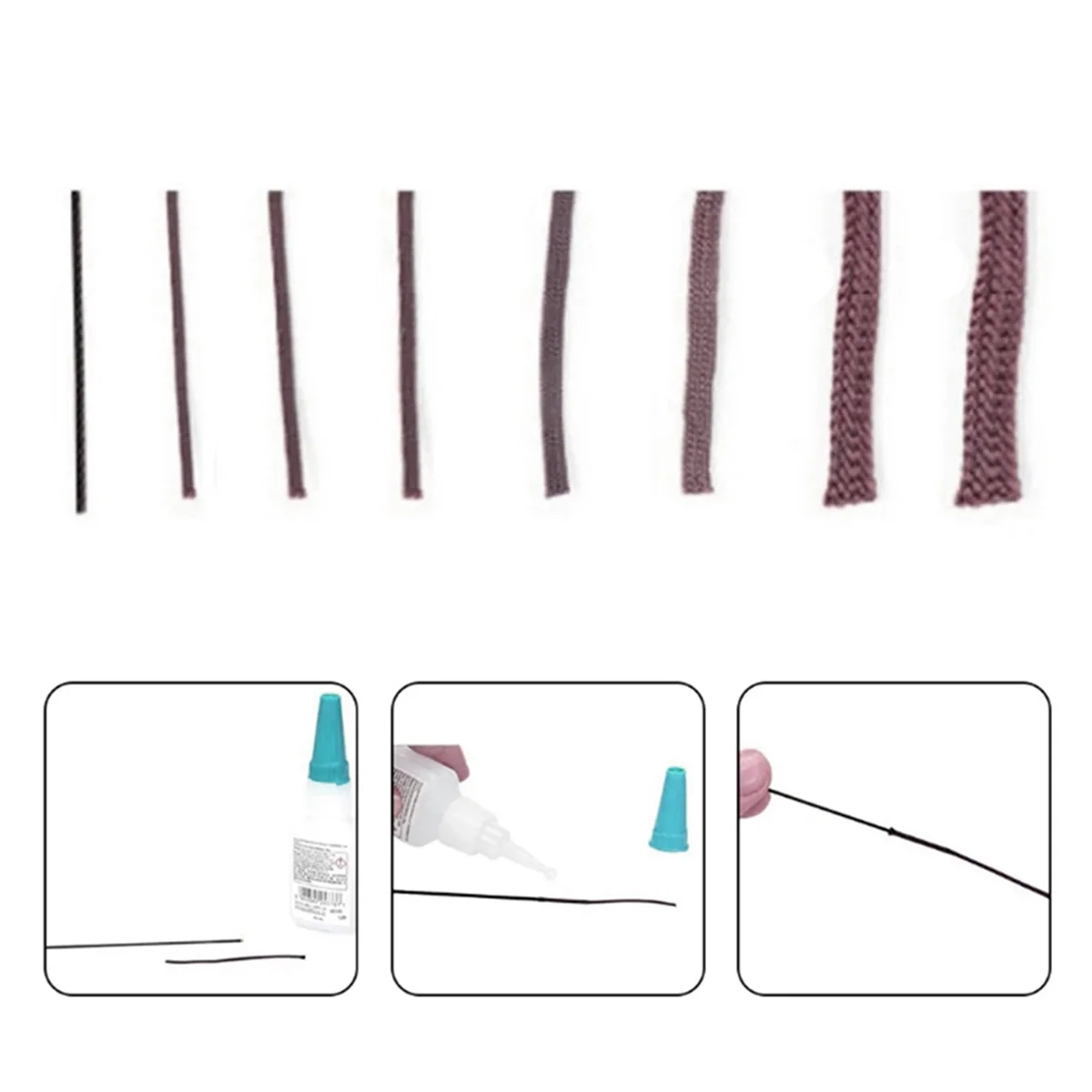 ABMO canne légèrement anneau pointe de tige corde canne à pêche en acier inoxydable tournant anneau rotatif tige rotative universelle légèrement corde. A