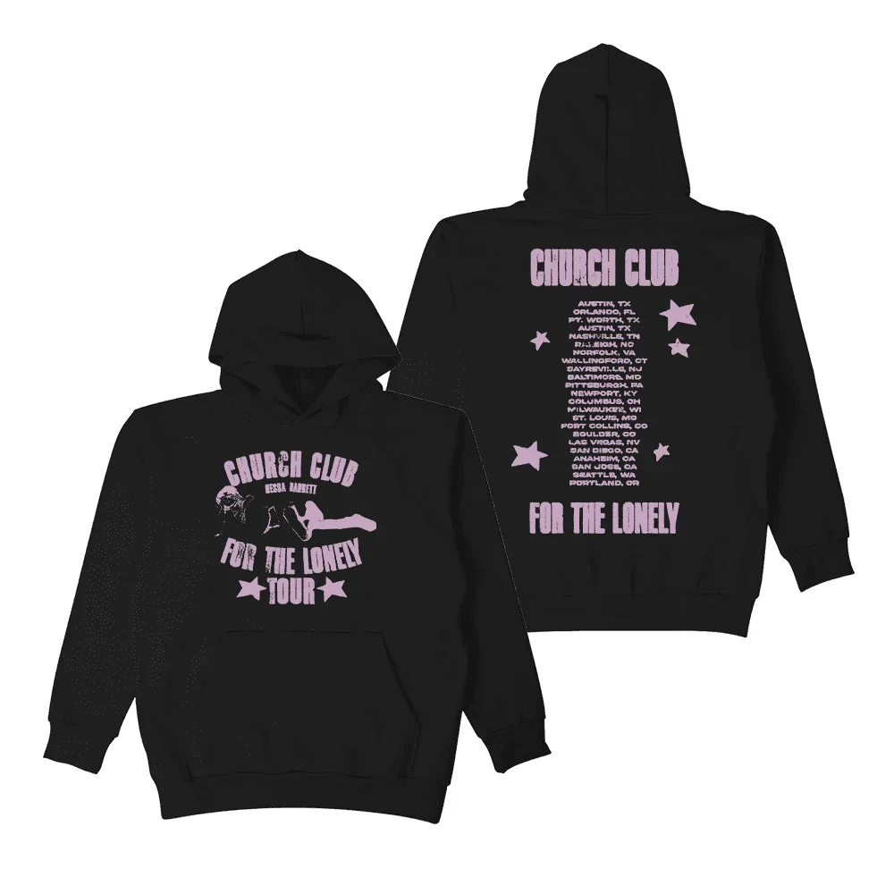 Nessa Barrett Merch Hoodie Church Club For The Lonely Tour Long Sleeve Sweatshirt for Women and Men Pullover