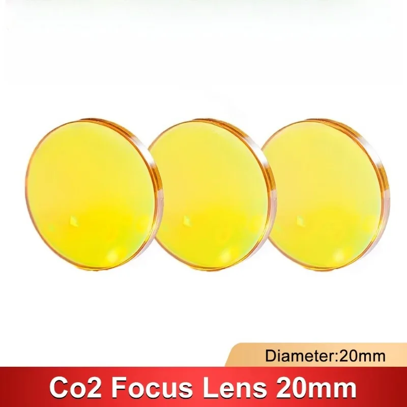 USA CVD ZnSe Focus Lens Co2 Laser Lens Dia 20mm FL 38.1/50.8/63.5/101.6/127mm For CO2 Laser Engraving Cutting Machine