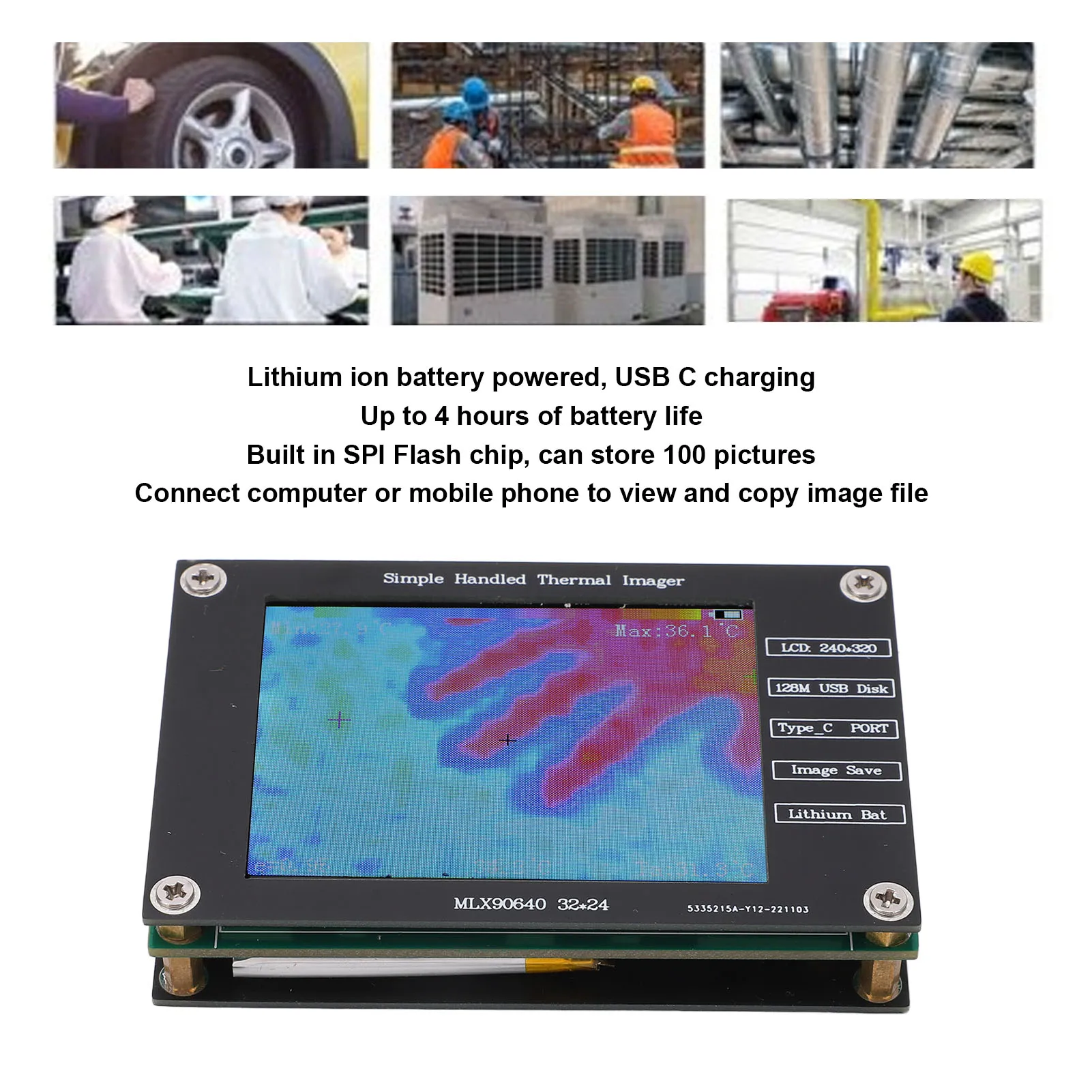 Cámara térmica infrarroja Digital, cámara infrarroja, portátil, multifuncional, pantalla LCD de 2,8 pulgadas