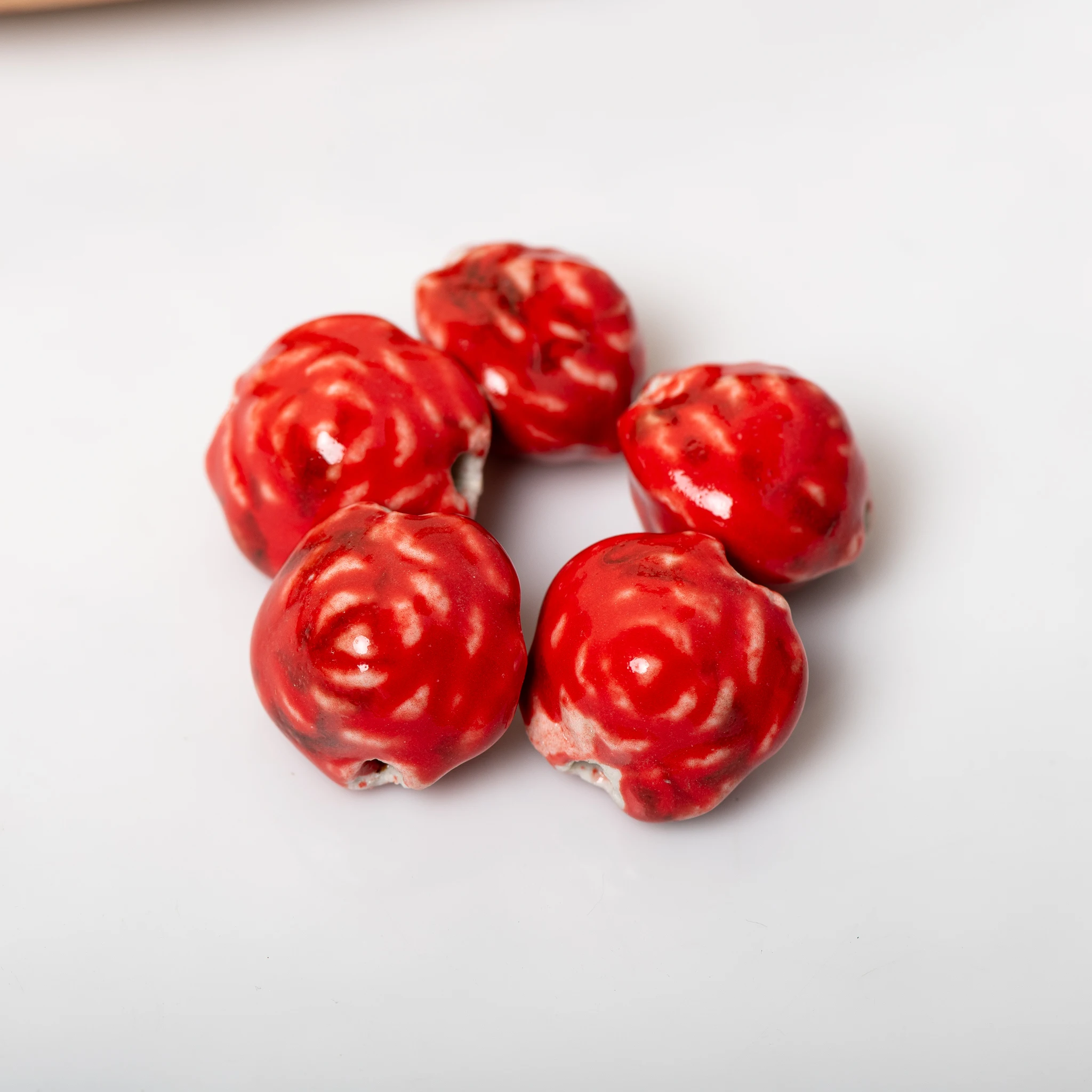 Ceramic Rose Beads for DIY Crafts Multi Color Flower Beads for Jewelry Making and Decoration