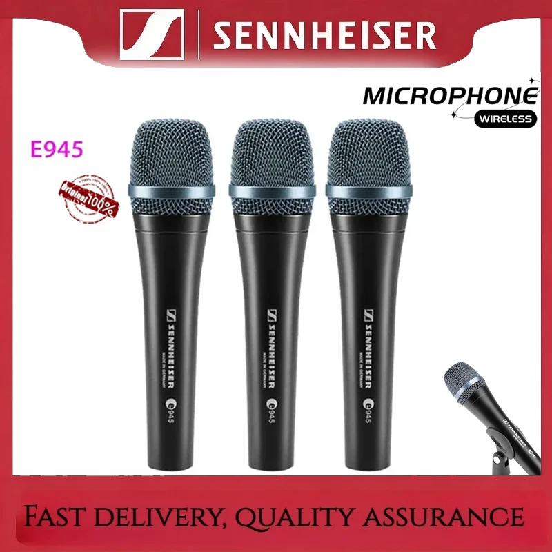 

Оригинальный динамический микрофон Sennheiser E945 для сцены, вокала, студийной записи, профессиональный проводной микрофон