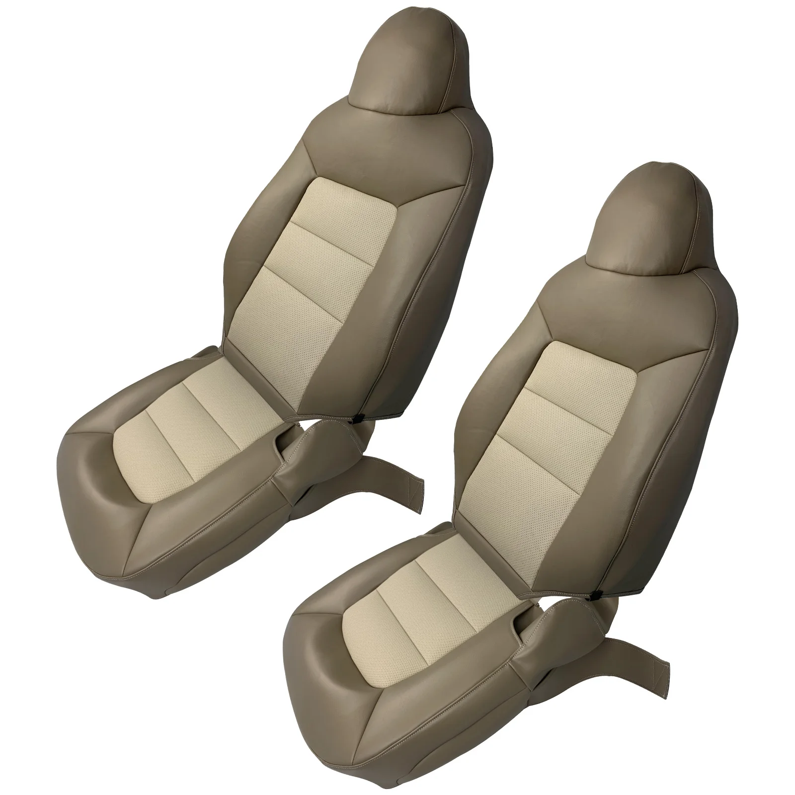 Front Left & Right Top/Bottom Seat Covers For Ford Expedition Eddie Bauer 03-06