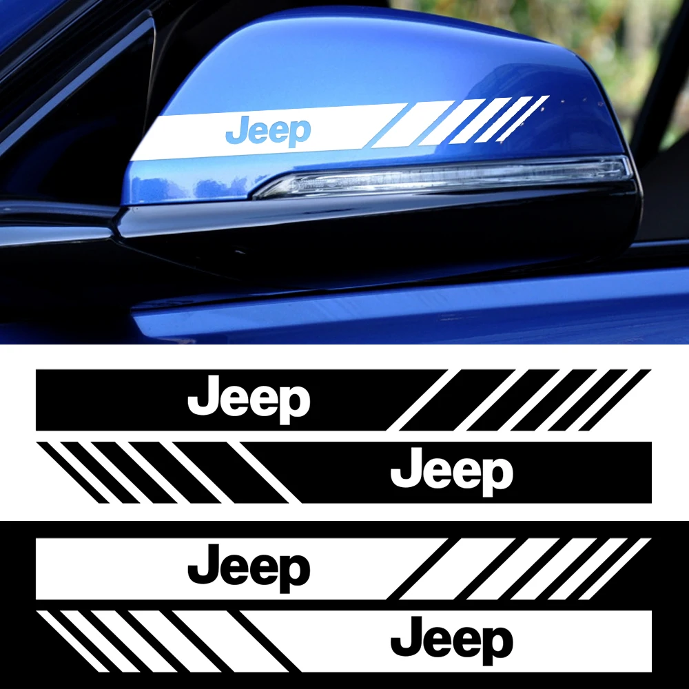 2 قطعة سيارة مرآة الرؤية الخلفية شعار ملصقات نافذة الجسم شارة مائي ل جيب رينيجيد جراند شيروكي كومباس رانجلر اكسسوارات