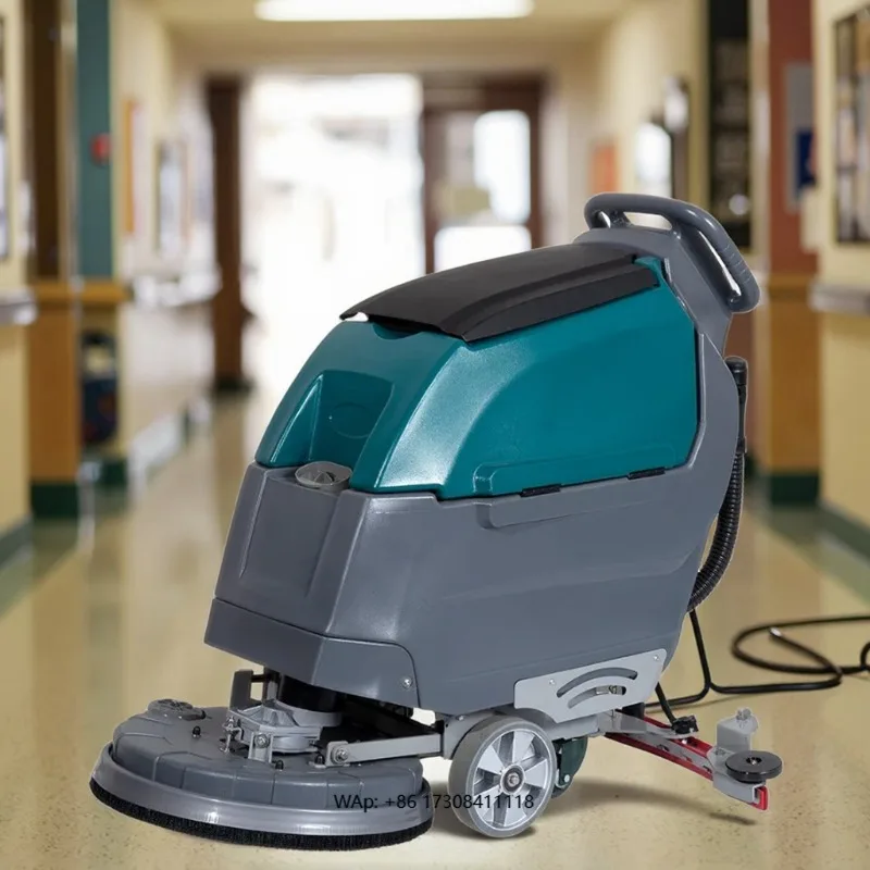 Wood Floor Cleaning Washing Scrubbing Machine Hand Push Automatic Floor Scrubber