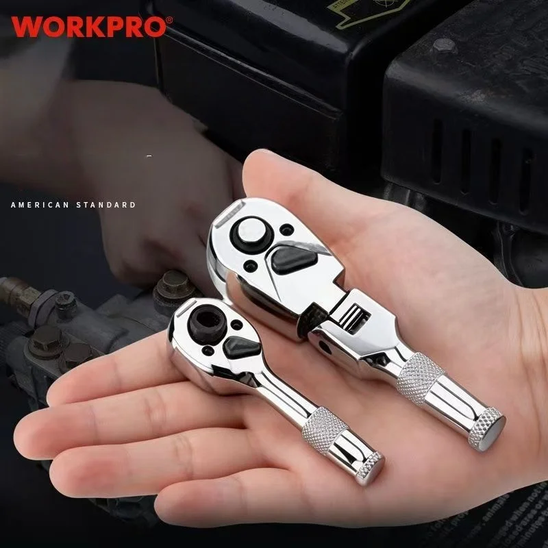 

WORKPRO Ratchet Wrench Mini Short-Handle Ratchet Screwdriver Small Quick-Change Socket Bi-Directional Multi-Purpose