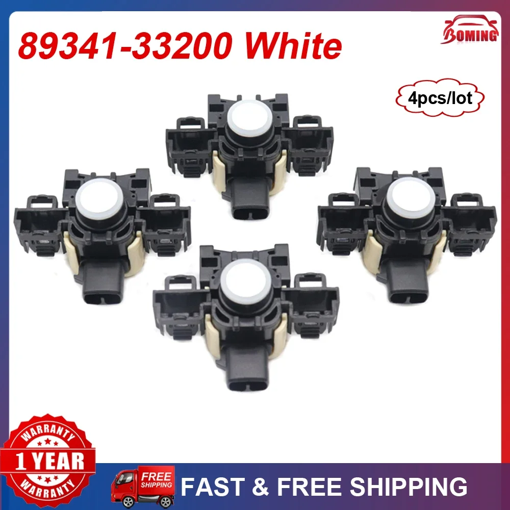 

4pcs/lot 89341-33200 White Car PDC Parking Bumper Reversing Radar Sensor For Lexus ES350 ES300h CT200h 8934133200 89341-33200-A0