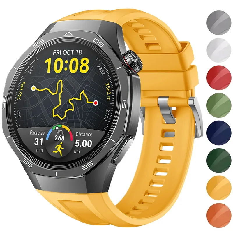Силиконовый ремешок для Huawei Watch GT 6 Pro 46 мм, спортивный браслет для Huawei GT6 GT6Pro GT5 GT5Pro GT4 GT3, браслет 22 мм, ремешок для часов