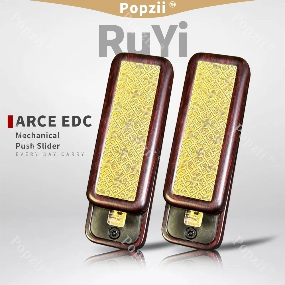 

ARCE EDC RuYi Mechanical Push Slider Stress Relief toys DingDing Push Slider Anti Stresse Fidget Fidgeting toys