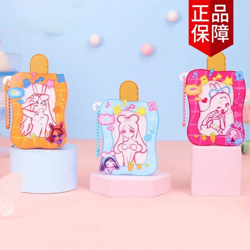 

In Stock Alien Stage Rabbit Series Acrylic Ice Cream Keychain Blind Box Anime Peripheral Pendant Girls Birthday Gift Bag Charm