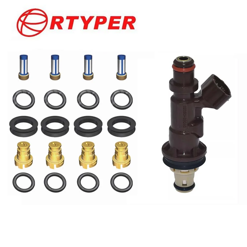 1/4 Conjuntos de Kits de Reparo de Injetores de Combustível 23250-62040 para Toyota Tacoma Tundra 4Runner 3.4L V6 5VZ-FE 1999-04