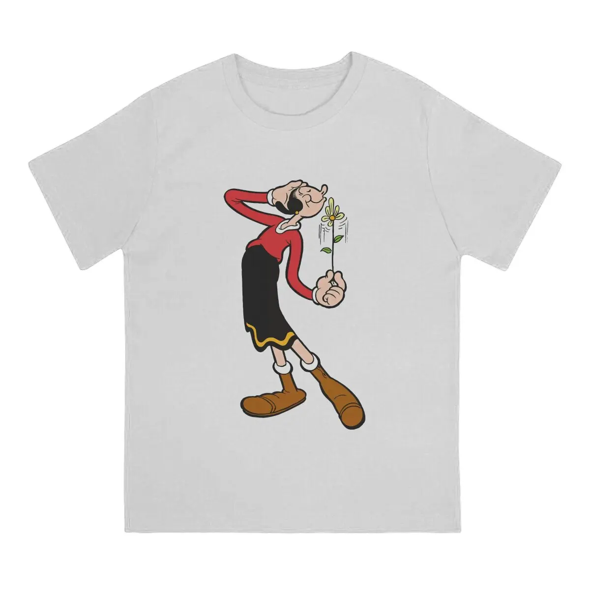 the Sailor Pope-ye Olivia Flower Tshirt Graphic Men Polyester Tops Vintage Grunge Summer Short Sleeve Harajuku T Shirt