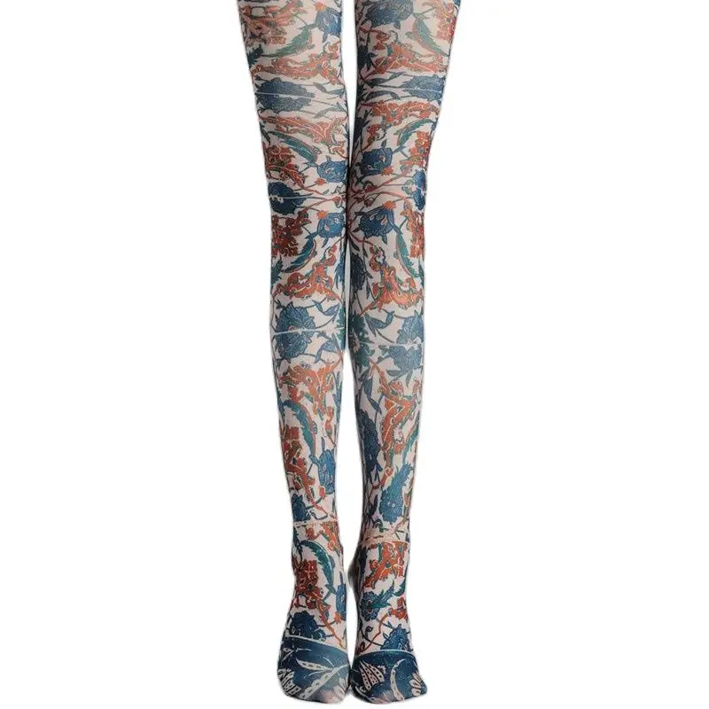 

Market Store Women Pantyhose Art Pattern Print Tights Women Winter Thermal Leggings Stockings Lolita