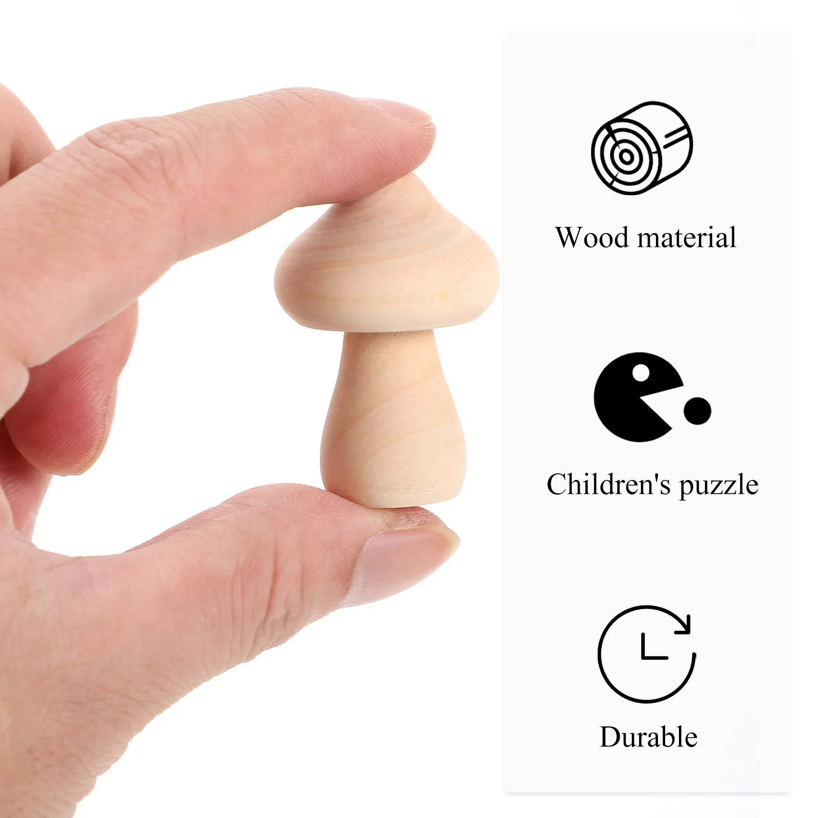 

10Pcs Wooden Mushroom Ornaments DIY Unfinished Painting Set Creative Table Decor Kids Graffiti Educational Gift
