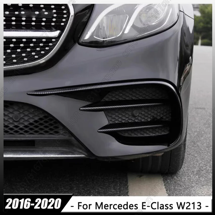 

Front Bumper Side Splitter Fog Light Trim For Mercedes-Benz E-Class W213 E260 E300 E53 AMG 2016-2020 Chin Splitter Body Kit Trim