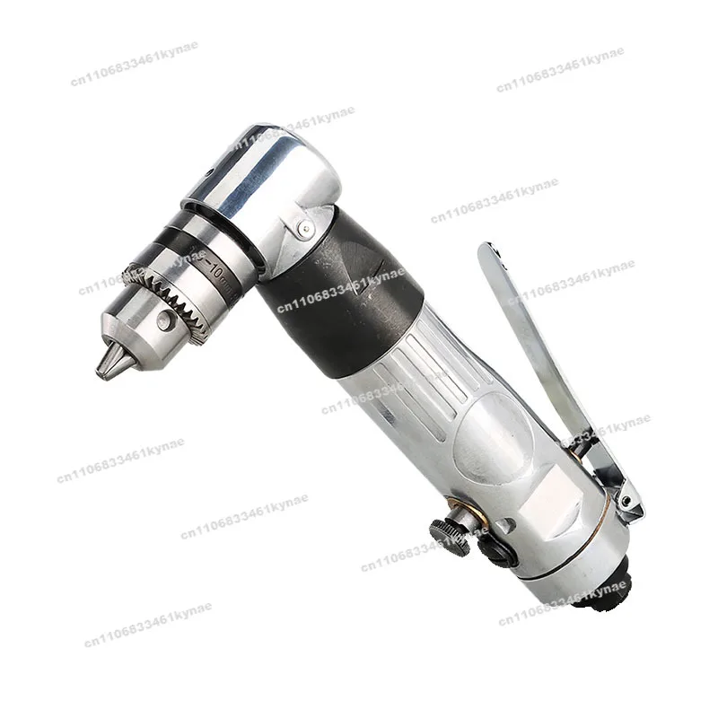 Right Angle Powerful Self-locking Air Drill 3/8L Type Elbow Drilling Machine Forward and Reverse Pneumatic Air Drill 10mm
