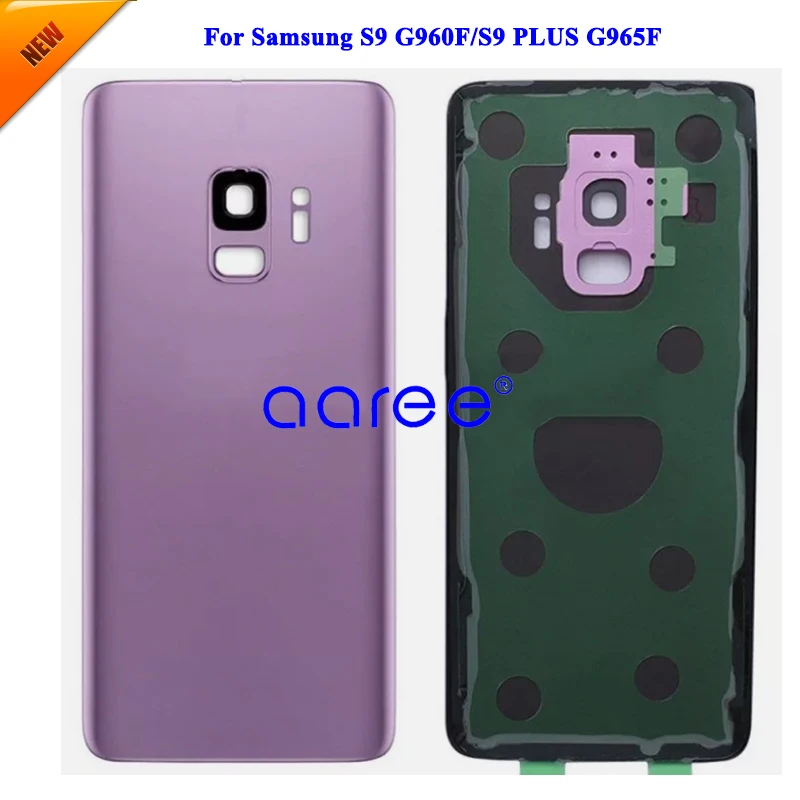 Grade AAA Back Cover with Camera Lens For Samsung S9 G960F S9 PLUS G965F Pro Back Housing Back Cover Door with Adhesive