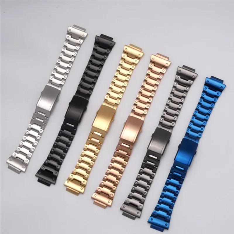 NEW DW5600 5610 G5600E 5600 Metal Bezel Stainless Steel Watchband Case Strap GWB5600 WtachCase Accessories WithTools