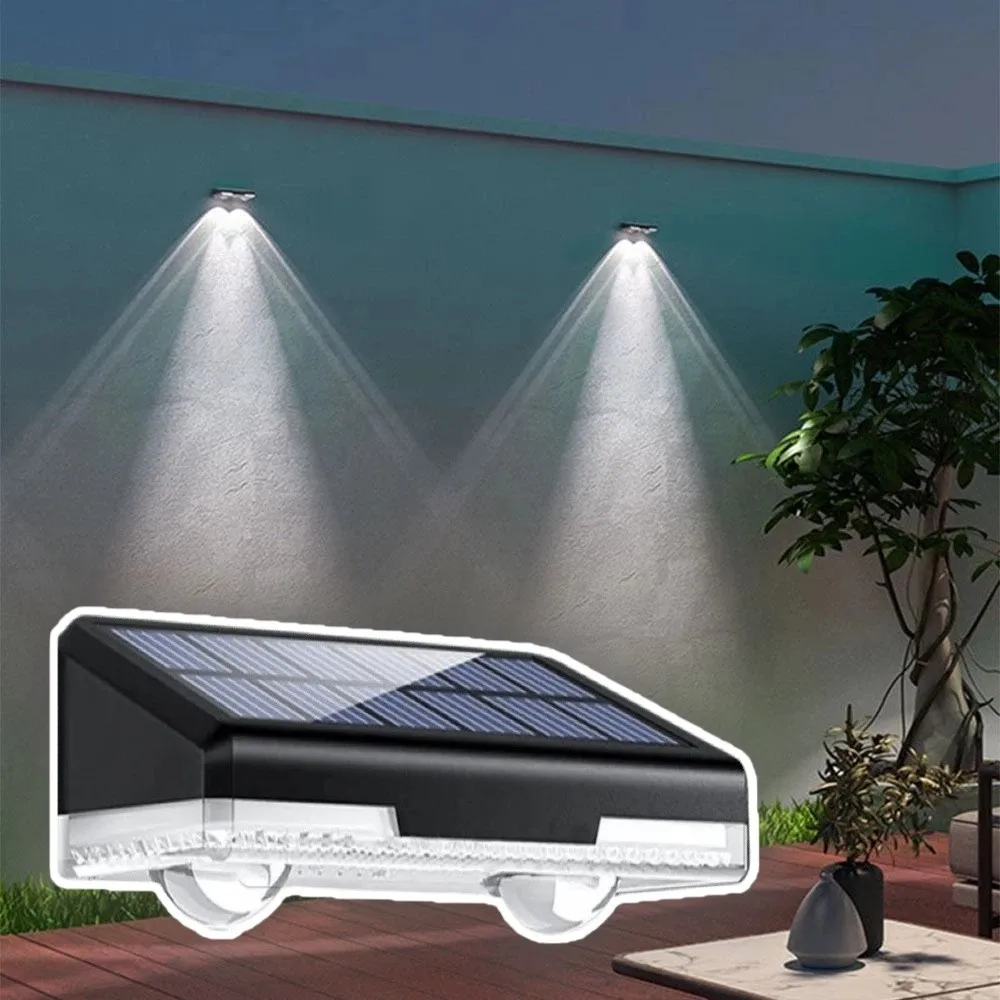Waterproof Solar Deck Lights LED Light Warm White Solar Step Lights 3/9 Mode RGB Color Solar Wall Lights Balcony