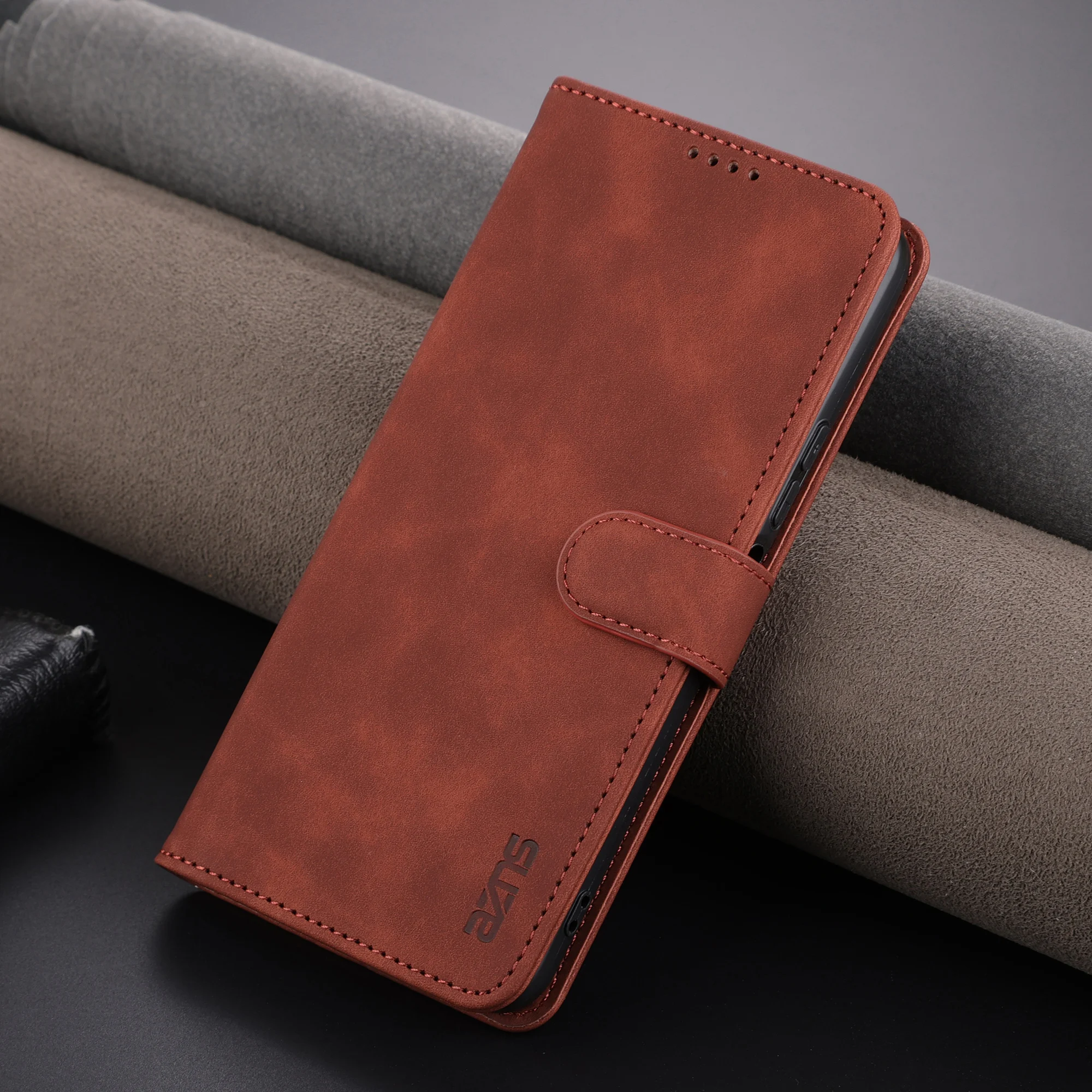 Luxury For VIVO S17 S16 S10  Leather Case Clamshell Card Stand Anti Fall High End Mobile Phone Case V29 V29 V23 Open Buckle Wall