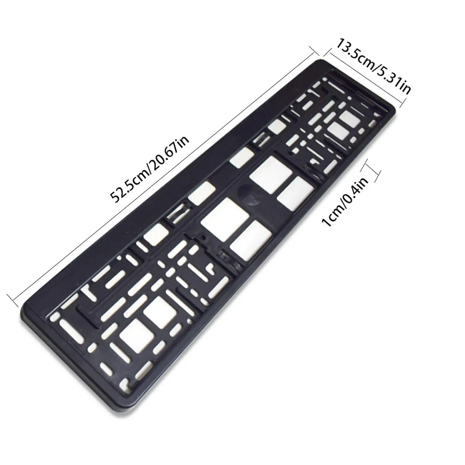 Secure Clip European License Plate Frame Universal ABS Black Quick Mount Holder Decorative Car Plate Accessory